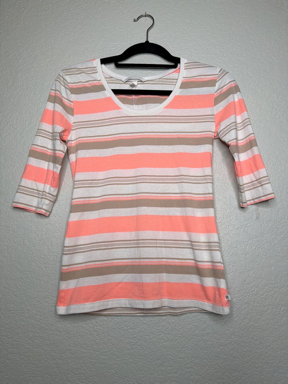 Victoria’s Secret XS Striped Knit Top Pink Gray White